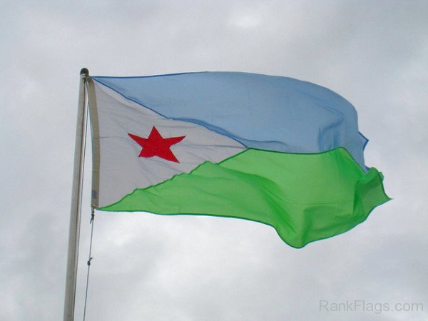 Waving Djibouti Flag