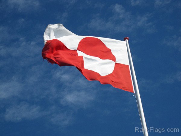 Waving Greenland Flag